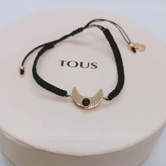 TOUS Bracelet Rose Vermeil Silver Super Power Bracelet with Cord and Spinel - Picture 5 of 9